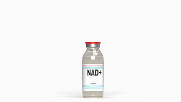 Nicotinamide adenine dinucleotide (NAD+) is a coenzyme found in cells that plays a crucial role in various biological processes, particularly those involved in energy metabolism. - Photo, Image