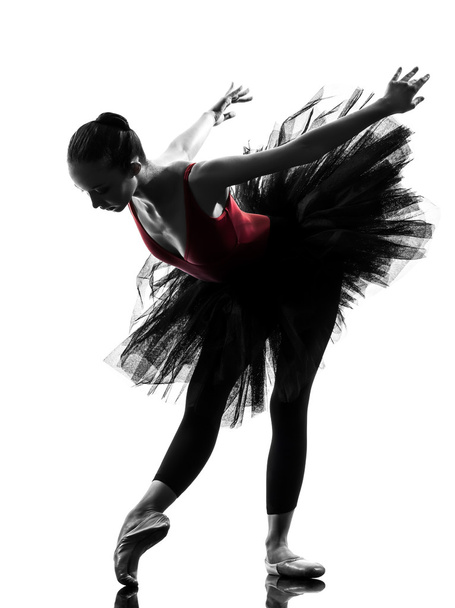 young woman ballerina ballet dancer dancing silhouette - Φωτογραφία, εικόνα