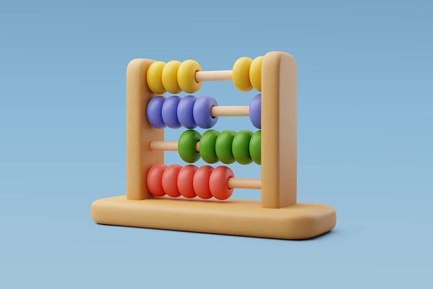 3d vetor abacus de madeira, Educação e elemento escolar, conceito de matemática. Eps 10 Vector. - Vetor, Imagem