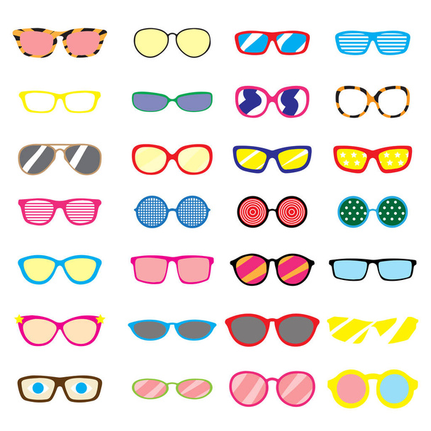 occhiali partito si riferisce generalmente ad un incontro sociale o evento in cui il tema centrale o attività coinvolge indossare gli occhiali, spesso in modo giocoso o festivo.  - Vettoriali, immagini