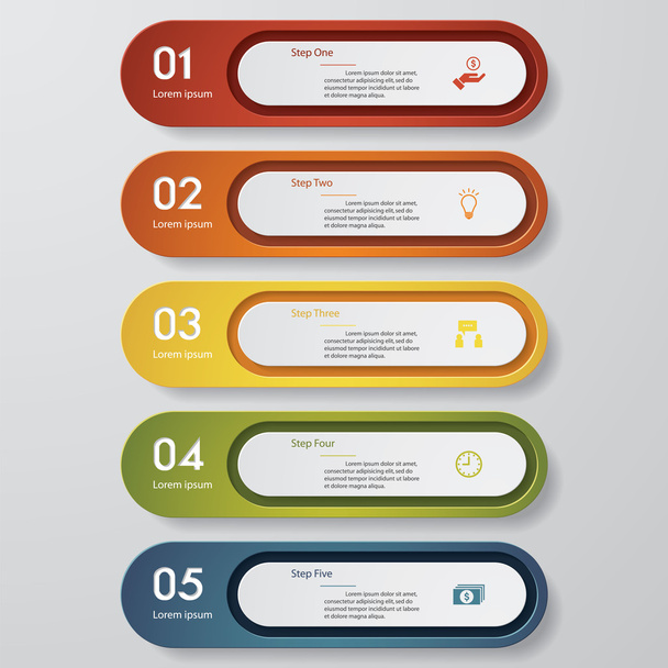 Design clean number banners template. Vector. - Διάνυσμα, εικόνα