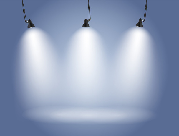 Hintergrund mit Beleuchtungslampe. Leerraum für Ihren Text oder Obje - Vektor, Bild