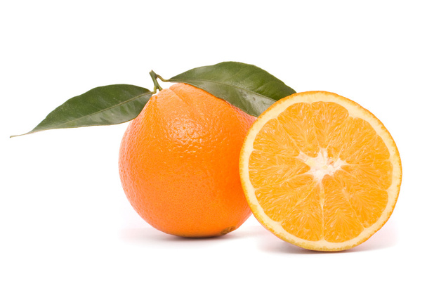Juicy orange isolated on a white background. - Foto, imagen