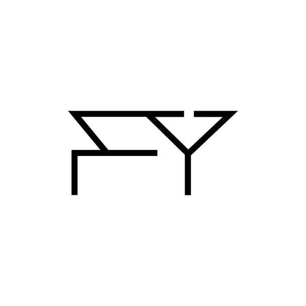 Minimum Harfler FY Logo Tasarımı - Vektör, Görsel