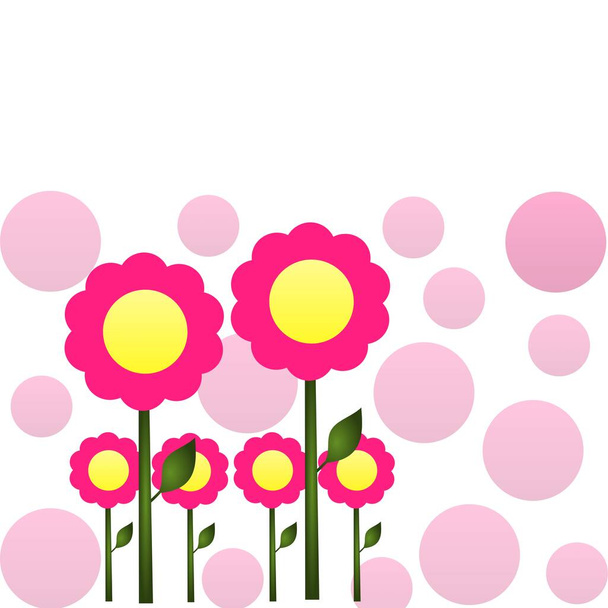 vaaleanpunaiset kukat ja ruoho - Valokuva, kuva