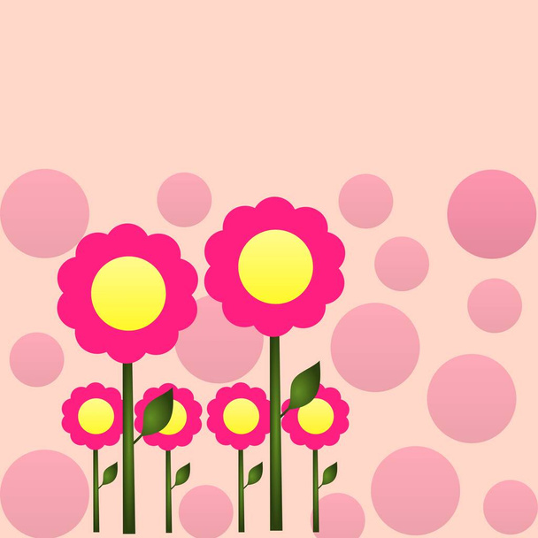 roze bloem en groene achtergrond - Foto, afbeelding