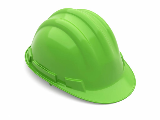Safety Helmet green (isolated on white and clipping path) - Photo, Image