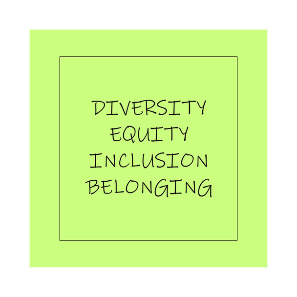 Illustration Diversité, équité, inclusion et appartenance pour impression, bannière, affiche - Photo, image