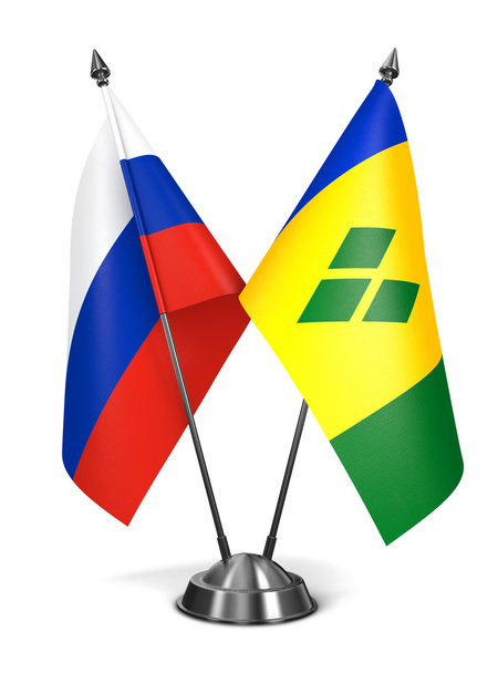 Rusia, San Vicente y las Granadinas - Banderas en miniatura
. - Foto, Imagen