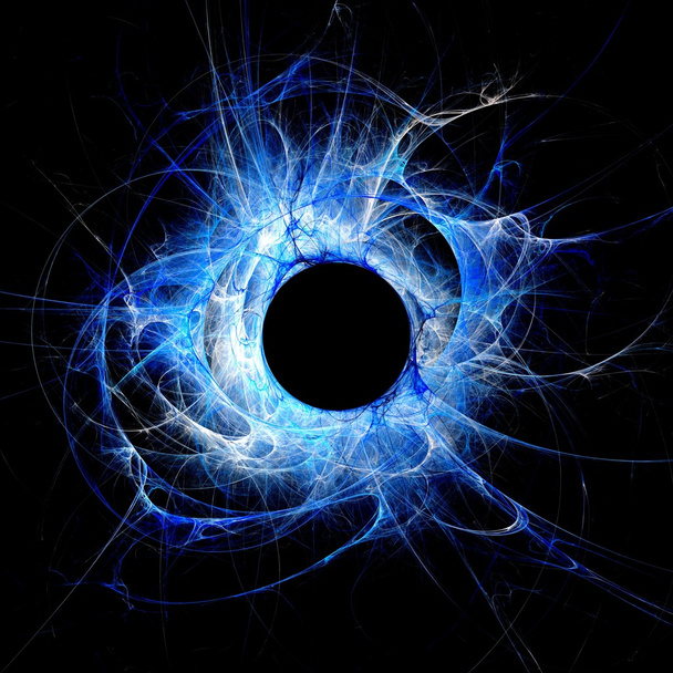 das Auge Gottes - Sonnenfinsternis blau - Foto, Bild