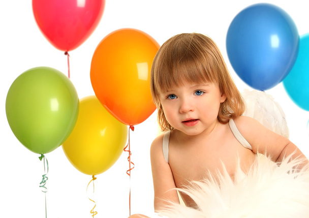 Angel with balloons - Foto, afbeelding
