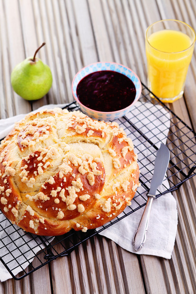 Delicious challah for breakfast - Photo, Image
