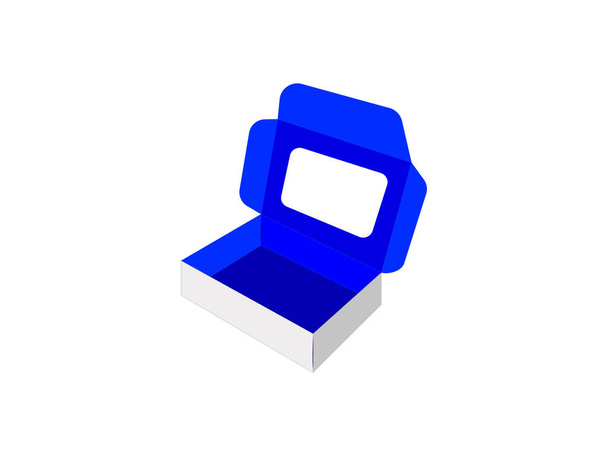 Ορθογώνιο πλαίσιο, κουτί δώρου, πρότυπο Dieline, - Διάνυσμα, εικόνα