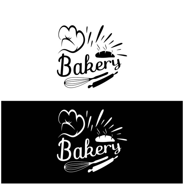 Logo pekárny odznak retro vektorové ilustrace.pro cupcake, bakery.cake Ročník typografie logo design. - Vektor, obrázek