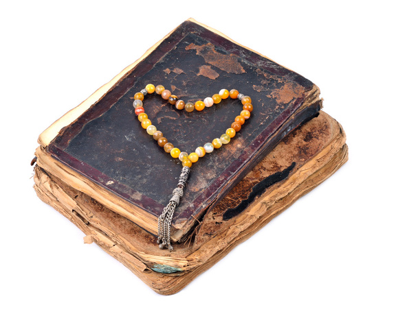 Manuscript Holy Quran and Muslim prayer beads - Photo, Image