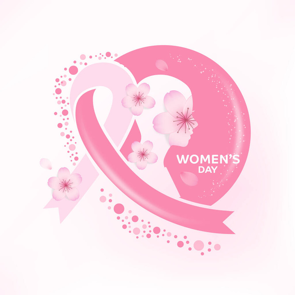 A nemzetközi nőnap logo design koncepciója  - Vektor, kép