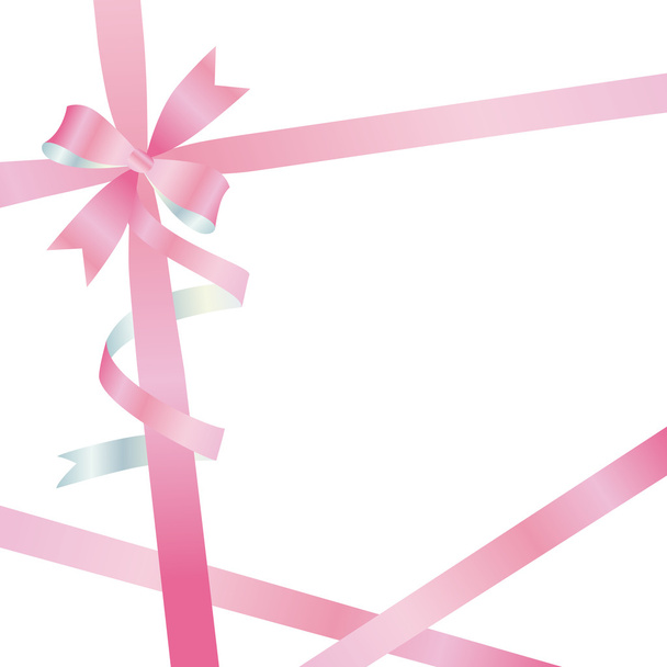 Pink ribbon background - Vector, Image
