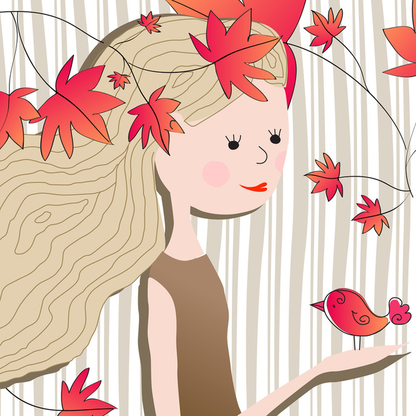 Милий восени ілюстрація
 - Вектор, зображення