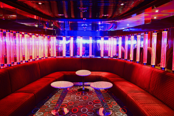 Red VIP club interior with beautifull lighting - Photo, Image