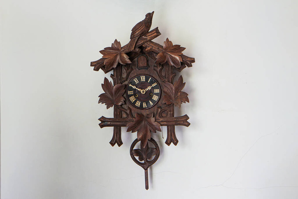 wooden clock on the wall - Photo, Image