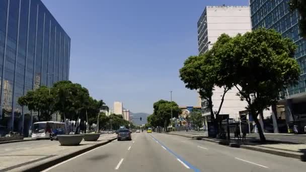 Beroemd centrum. Rio de Janeiro, Centrum, Presidente Vargas Avenue, Brazilië. - Video