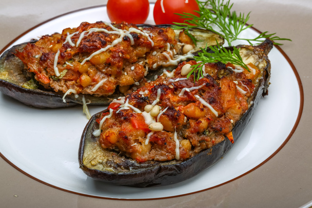 Viande hachée farcie d'aubergine
 - Photo, image