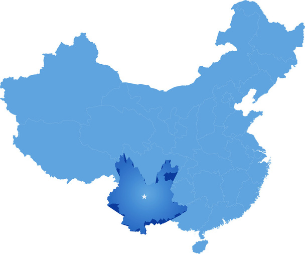 Мапа Народної Республіки Китай - провінцію - Вектор, зображення