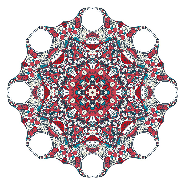 Ανατολίτικο Μάνταλα γύρο μοτίβο - Διάνυσμα, εικόνα