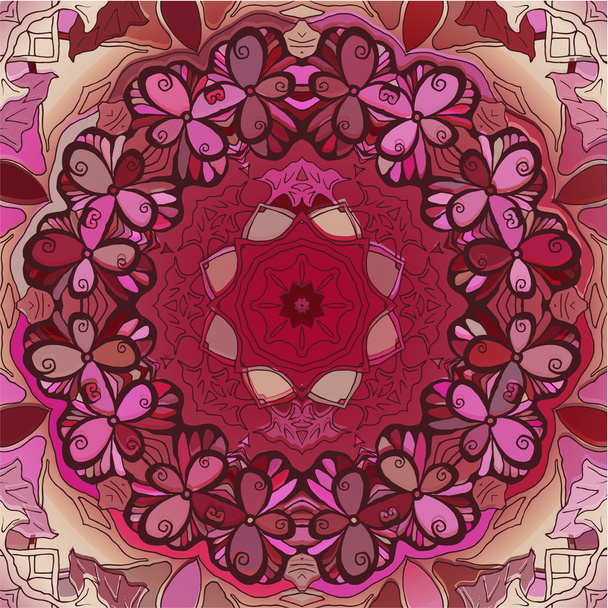 Mandala motif round lase pattern - Vector, Image