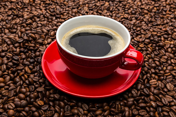 κούπα καφέ με ψητά φασόλια - Φωτογραφία, εικόνα