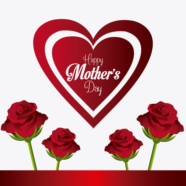 Diseño de la tarjeta Happy Mothers Day
. - Vector, imagen