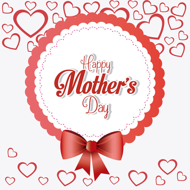 Happy mothers day card design. - Vector, Image
