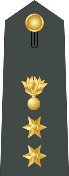 Shoulder pad military officer mark for the ANTISYNTAGMATARHIS (LIEUTENANT COLONEL) insignia rank in the Hellenic Army - Vector, Image