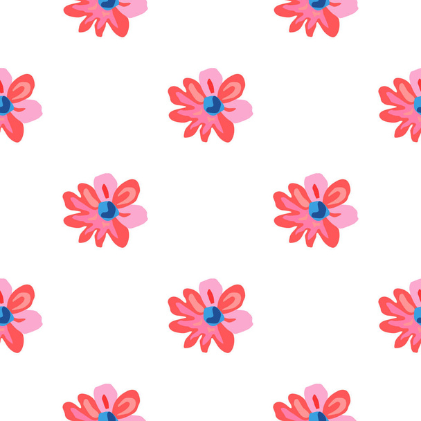 Γοητευτικό απρόσκοπτη floral μοτίβο με μαργαρίτες σε παστέλ αποχρώσεις, ιδανικό για την άνοιξη και το καλοκαίρι ύφασμα ή ταπετσαρία σχέδια. - Διάνυσμα, εικόνα