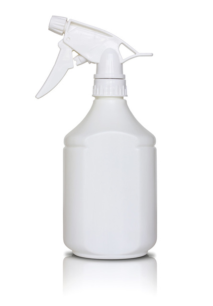 Botella de aerosol blanco aislada en blanco
 - Foto, Imagen