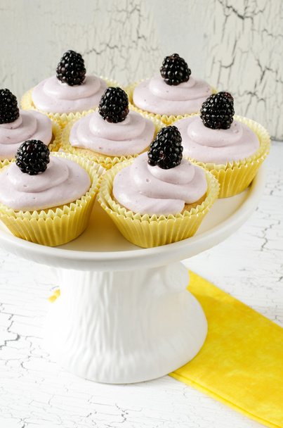 cupcakes with  blackberries - Photo, Image