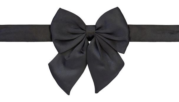 corbata de lazo negro aislado en blanco con camino de recorte
 - Foto, imagen