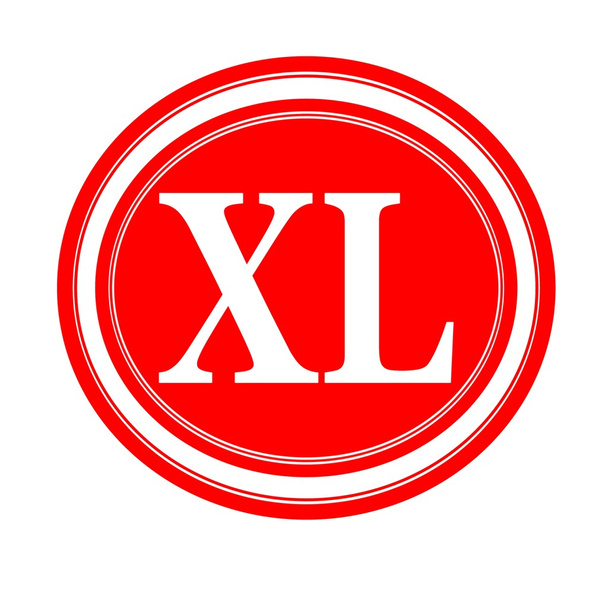 赤の Xl 白スタンプ テキスト - 写真・画像