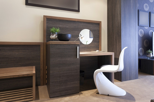 Desk and chair in luxury hotel room interior - Foto, Imagem