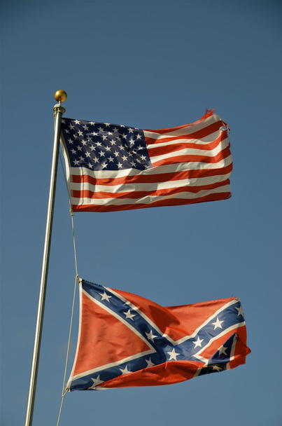 США і Конфедерації прапори - Фото, зображення