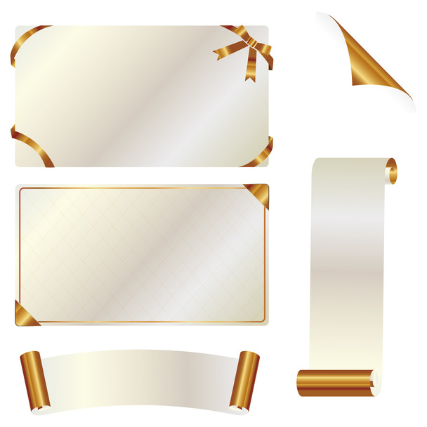 Gold card set - Вектор,изображение