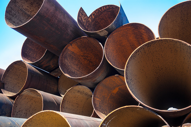 Metal pipes stack - Photo, Image