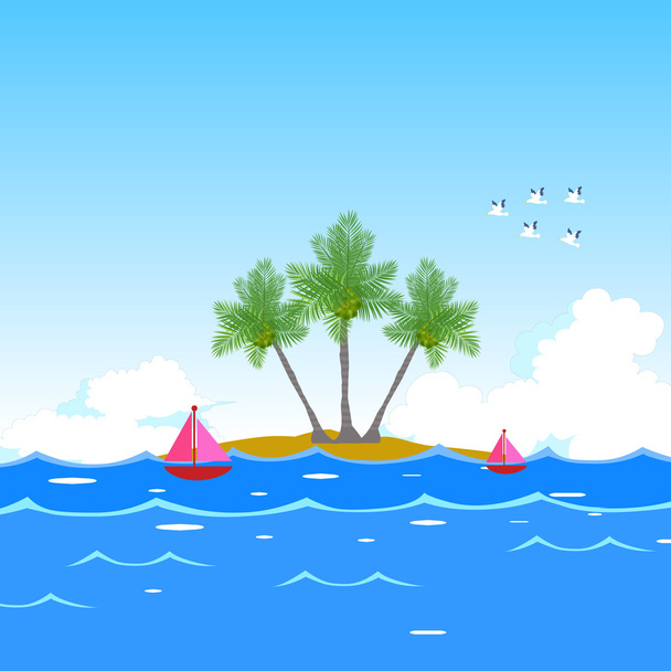 Dream seawater background - Vector, Image