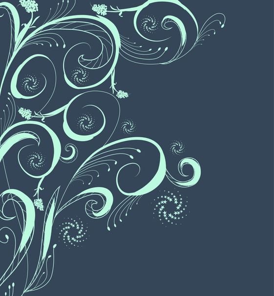 Floral doodle, floral texture - Vector, imagen