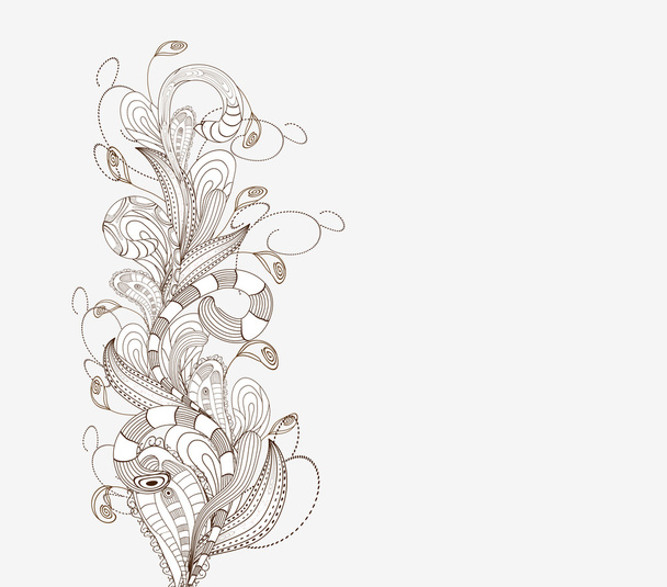 Hand Drawn doodle floral background - Vettoriali, immagini