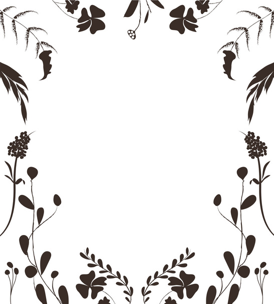 Hand Drawn silhouette Frame Background - Vektor, obrázek