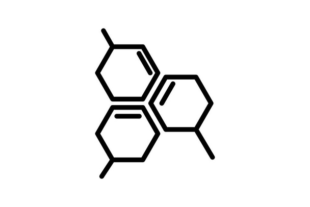 Molekül schwarze Umrisse Symbol, Vektor, Pixel perfekt, Illustrator-Datei - Vektor, Bild