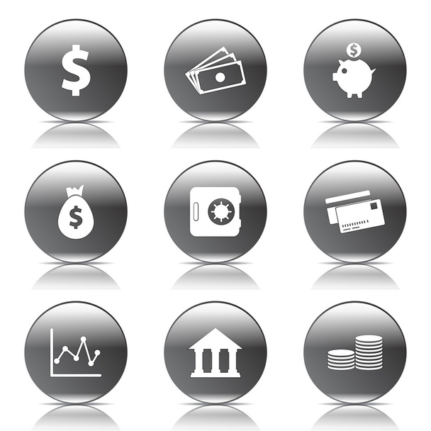 Financial Banking Icon Set - Wektor, obraz