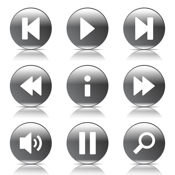 Multimedia Controller Icon Set - Vektor, obrázek