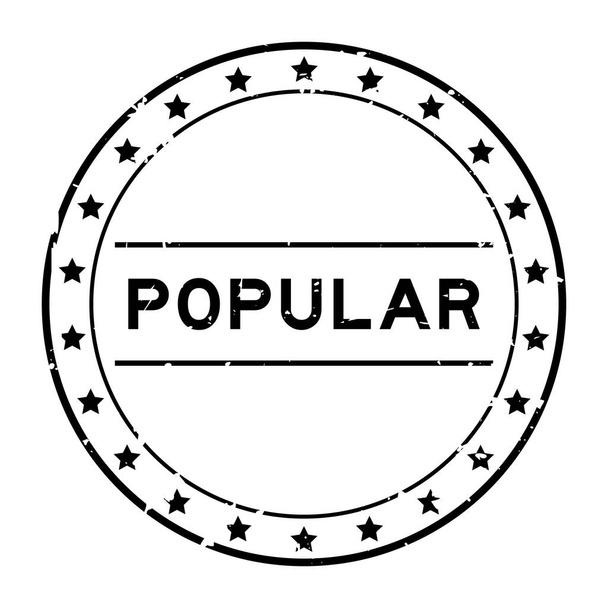 Grunge nero popolare parola rotondo sigillo di gomma timbro su sfondo bianco
 - Vettoriali, immagini